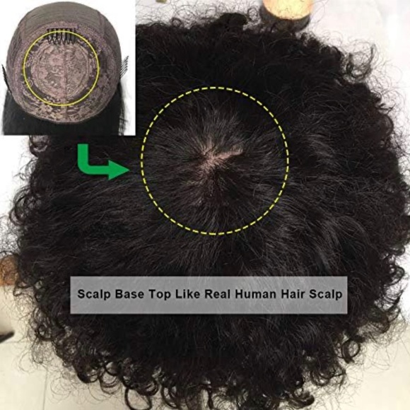 ARUKIHAIR Afro Kinky Curly Wig Bang 200Density Virgin Brazilian Human Hair 22 in - Picture 4 of 13